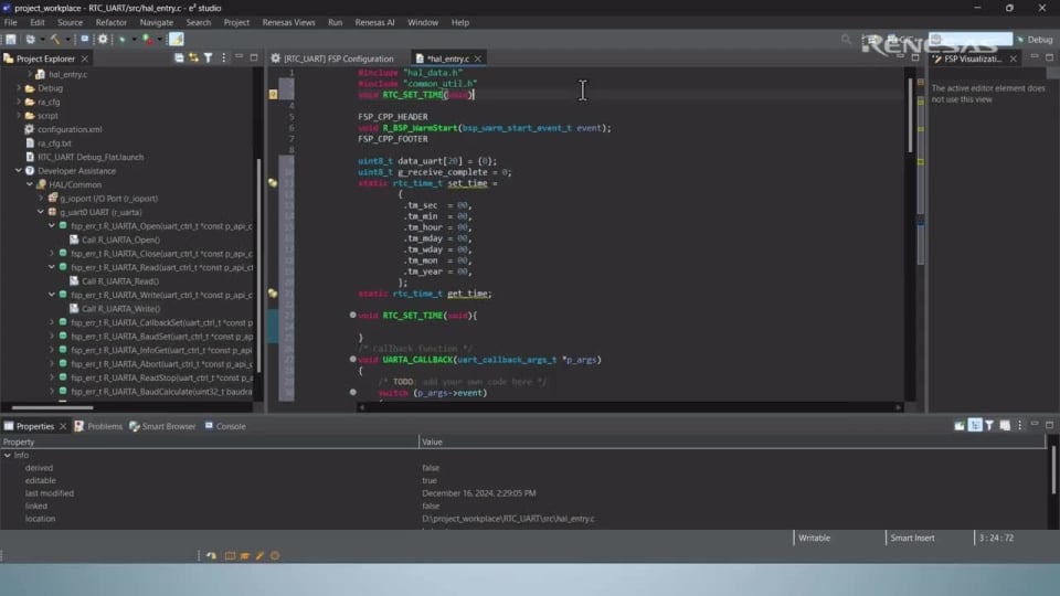 How to Use Real-Time Clock on FPB-RA0E1
