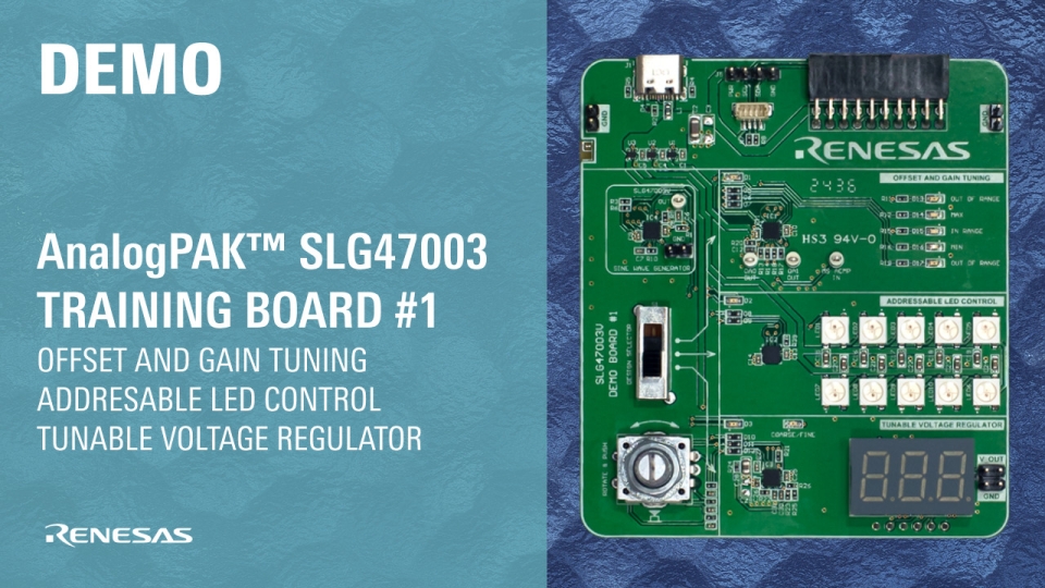 SLG47003 AnalogPAK Demo Board