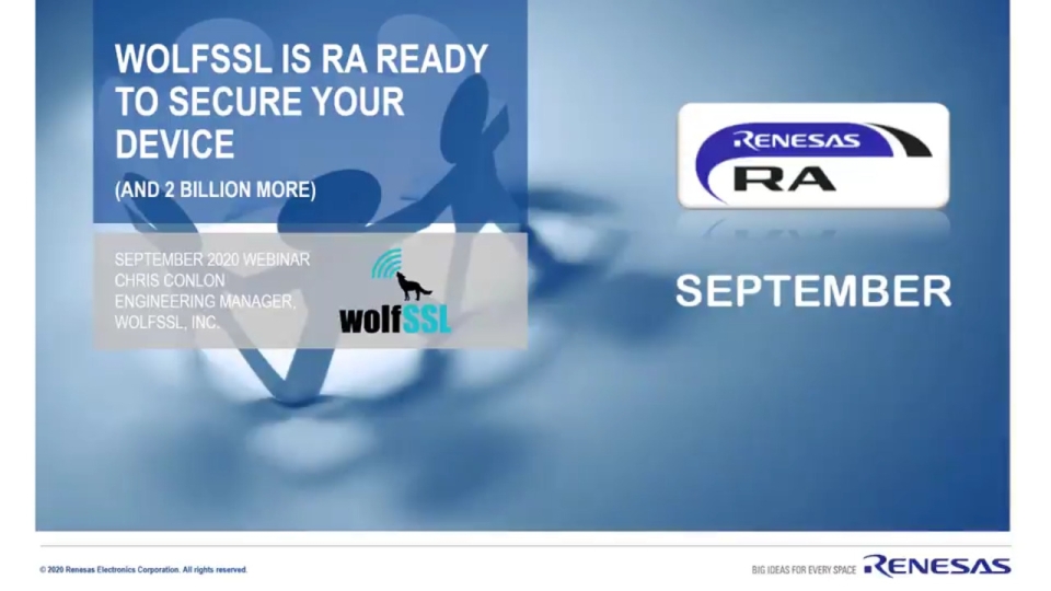 wolfSSL Security on Renesas RA MCUs: Cryptography, TLS & IoT Device Protection