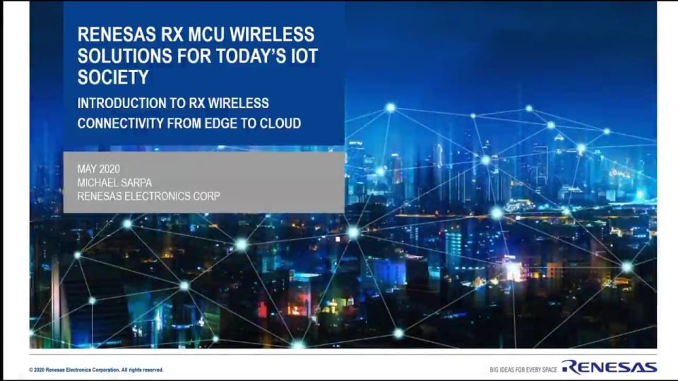Icon Renesas Rx Renesas RX Wireless Solution for Todays IoT Society | Renesas 瑞萨电子