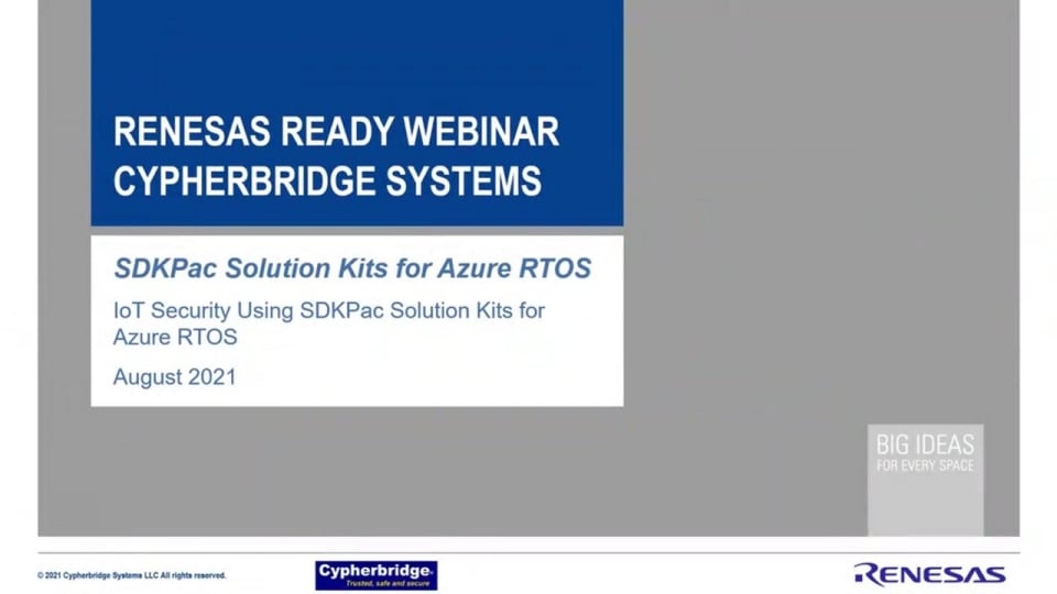 IoT Security with Cypherbridge SDKPac & Azure RTOS on Renesas RA MCUs